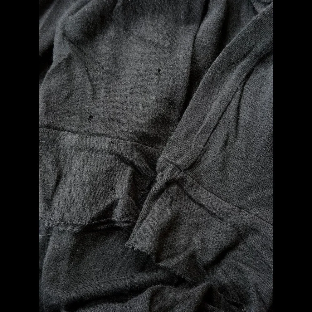 Olmar and Mirta Rick Owens Top 8 / M Women Black Long Sleeve Ruched Angora Shirt - Picture 12 of 12